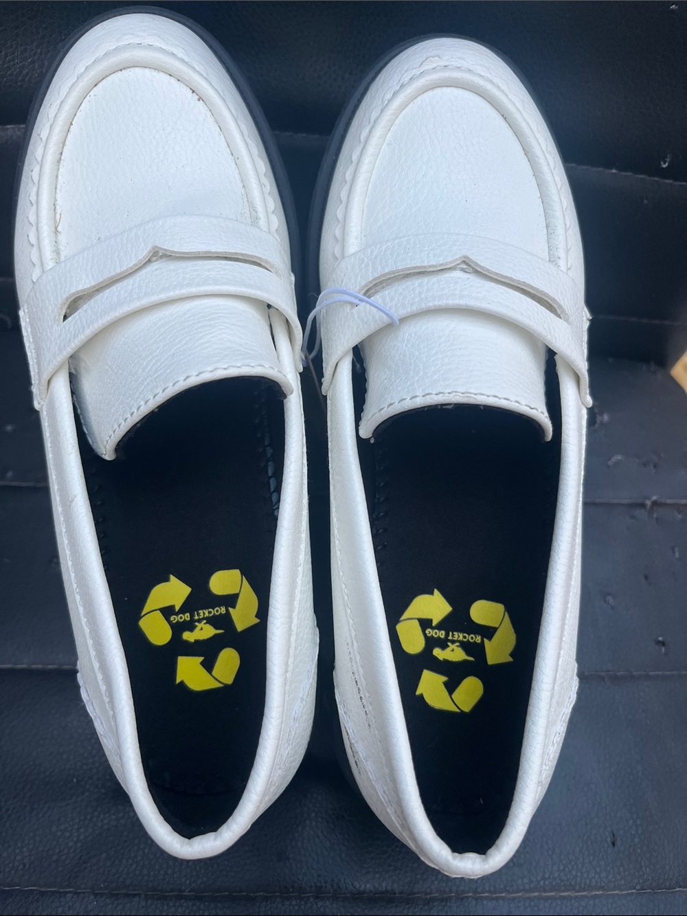 Rocket Dog White Kids Penny Loafers